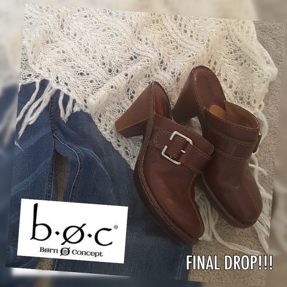 Born Shoes - FINAL⬇️Born LEATHER CLOGS🖤🖤!!!